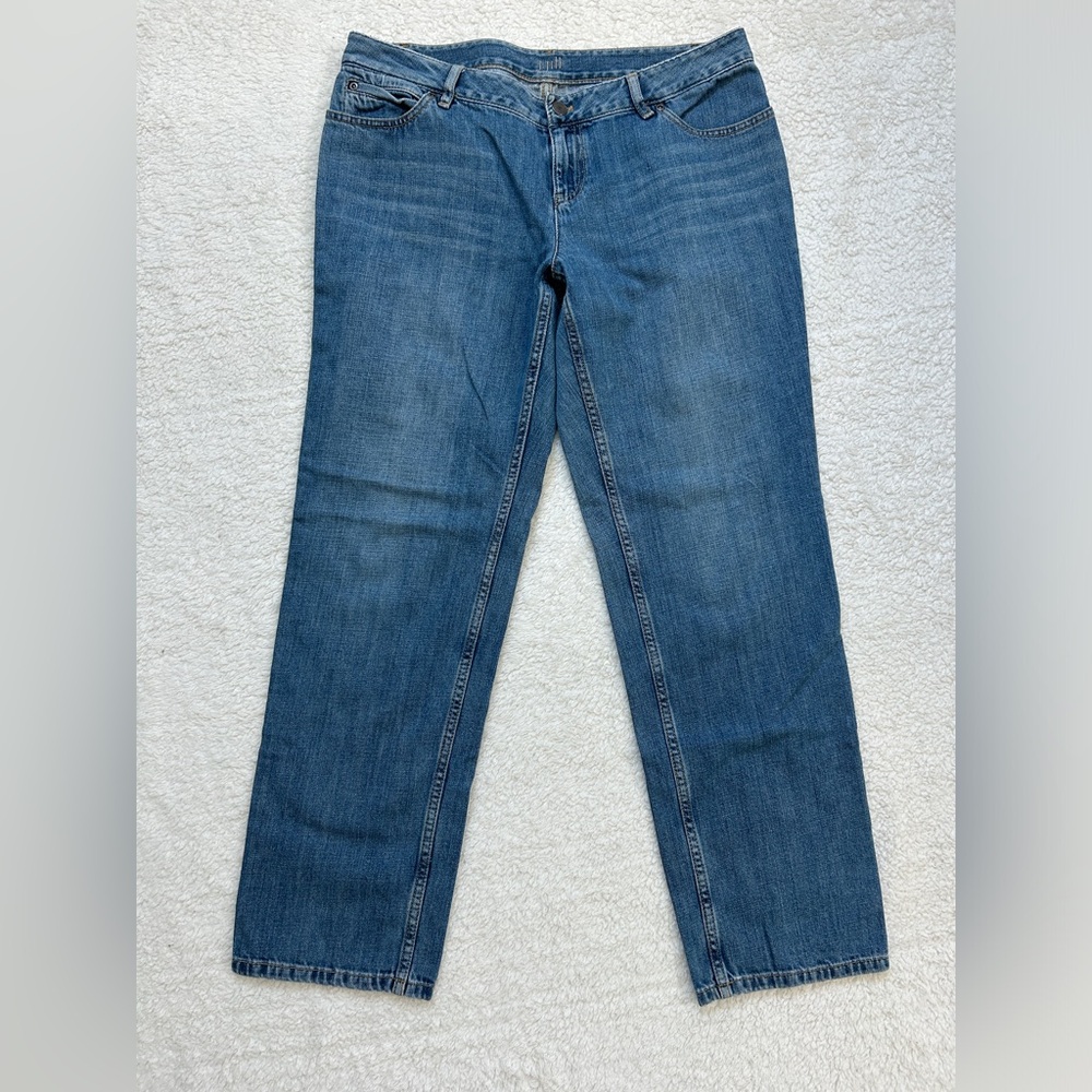J. Jill 10P Relaxed Fit Boyfriend Blue Jeans